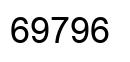 Number 69796 black image