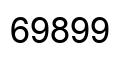 Number 69899 black image