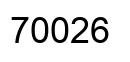 Número 70026 imagen negro