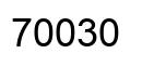 Número 70030 imagen negro