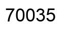 Número 70035 imagen negro