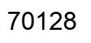 Number 70128 black image