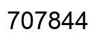 Number 707844 black image