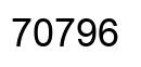 Number 70796 black image
