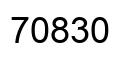 Número 70830 imagen negro