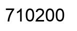 Number 710200 black image