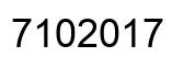 Número 7102017 imagen negro