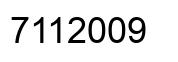 Number 7112009 black image