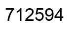 Number 712594 black image