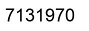 Number 7131970 black image