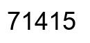 Número 71415 imagen negro