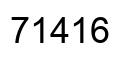 Number 71416 black image