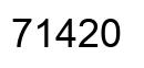 Number 71420 black image