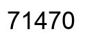 Number 71470 black image
