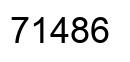 Number 71486 black image