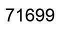 Number 71699 black image
