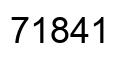 Number 71841 black image