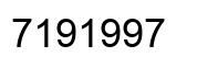 Número 7191997 imagen negro