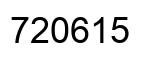 Number 720615 black image
