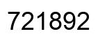 Number 721892 black image