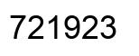 Number 721923 black image
