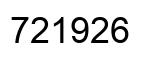 Number 721926 black image