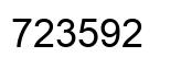 Number 723592 black image