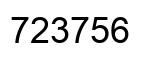 Number 723756 black image