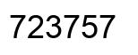 Number 723757 black image
