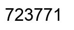 Number 723771 black image