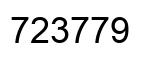Number 723779 black image