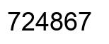 Number 724867 black image