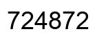 Number 724872 black image