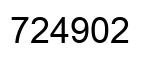 Number 724902 black image