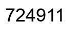 Number 724911 black image