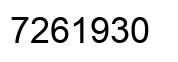 Number 7261930 black image