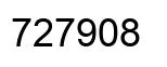 Number 727908 black image