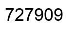 Number 727909 black image