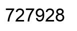 Number 727928 black image