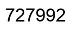 Number 727992 black image