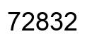Number 72832 black image