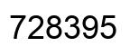Number 728395 black image