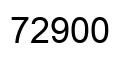 Number 72900 black image