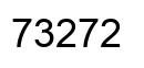 Number 73272 black image