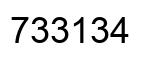 Number 733134 black image