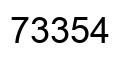 Number 73354 black image