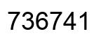Number 736741 black image