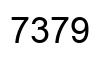 Number 7379 black image