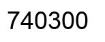 Number 740300 black image