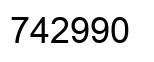 Number 742990 black image